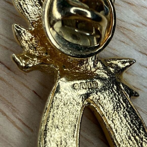 Avon, Vintage Breast Cancer Awareness Ribbon Pin, Pink & Gold Tone, Rose Accent - Picture 3 of 4